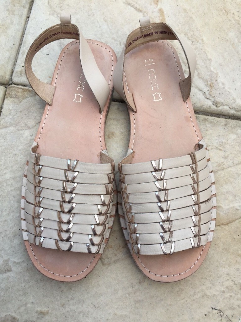 next cream sandals